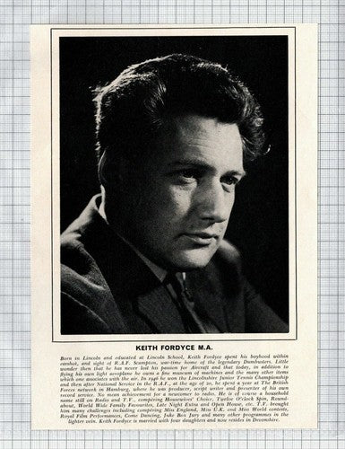 Keith Fordyce MA  TV Radio Presenter Lincoln Devon - 1974 Clipping