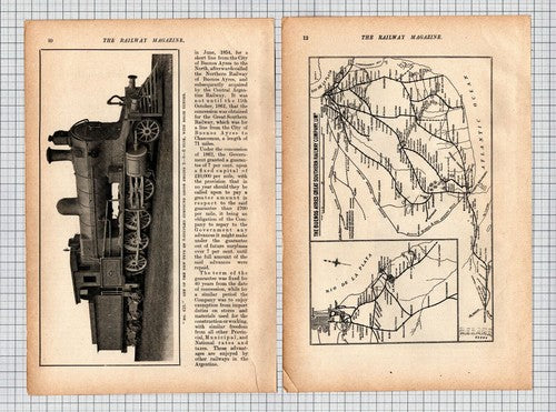 The Buenos Ayres Great Southern Railway - Article In 3 Parts c.1907