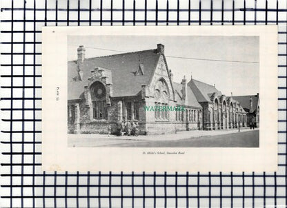 C6562) St Hilda's School  Marton Hall Bolckow Middlesbrough -  1960s Book Print