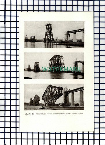 C6717) Forth Bridge Construction / Cock O The North   - 1947 Cutting