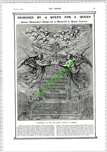Osborne House Queen Victoria Ion Pace Horseman and Gunthorp  - 1903 Page / Print