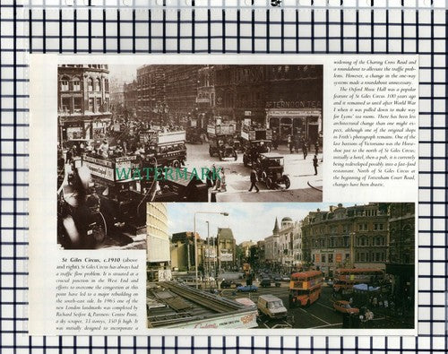 (7843) St Giles Circus London -  1980s Cutting