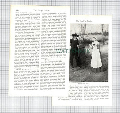 (6727) George Boughton Artist Painter Marion Hepworth Dixon -  c .1900 Article