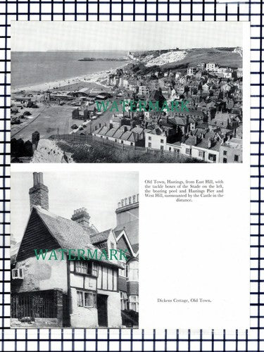 (7589) Old Town Hastings Sussex Dickens Cottage   -   1957 Cutting