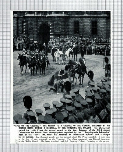Colonel Browning Welsh Guards Leslie Priest Photographer -  1950 Cutting