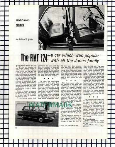 (8378) The Fiat 124 Review - 1967 Cutting