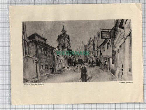 (8602) French Row St Albans Steven Spurrier  - 1948 Print / Cutting