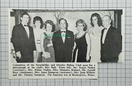 (C337) Stourbridge Riding Club Stuart Elaine Naden Kimnel Sampson Rose - 1969