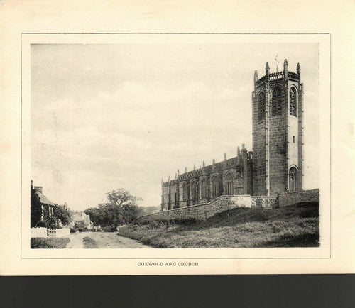 COXWOLD CHURCH / SHANDY HALL - c.1914 Antique Book Print