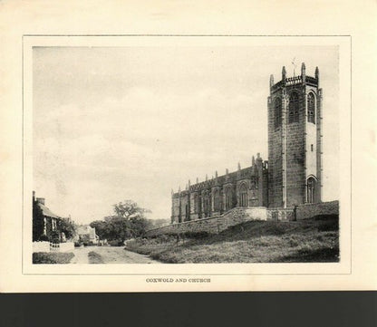 COXWOLD CHURCH / SHANDY HALL - c.1914 Antique Book Print