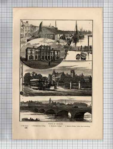 (6510) Belfast Views Methodist College - 1894 Cutting