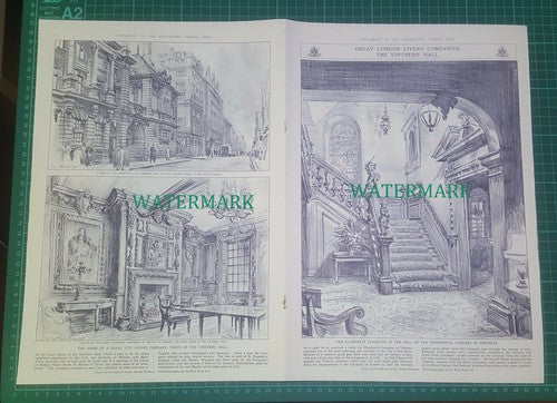 Worshipful Company Of Vintners Upper Thames St London - 1961 Centrefold