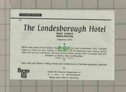 C2014) Bridlington Londesborough Hotel McDougall / Sandringham House - 1973 Clip