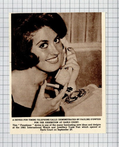 Pauline O'Dwyer The Fonetimer Device Earls Court   - 1961 Small Cutting