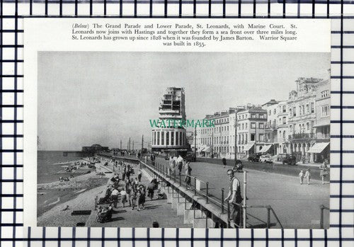 C7045) St Leonards Sussex Grand Parade -  1957 Cutting