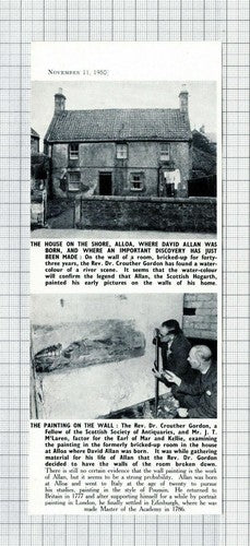 David Allan Artist Alloa Rev Dr Crouther Gordon J T McLaren   - 1950 Clipping