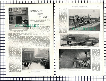 Holborn Station London Underground Tunnel  - c.1901    9-Side Article