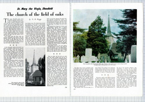 (5181) St Mary The Virgin Church Shenfield Essex N B Meggs  - 1963 Article