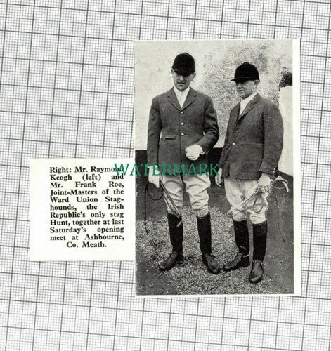 C2344) Mr Raymond Keogh Mr Frank Roe Ward Union Staghounds Ashbourne - 1968 Clip