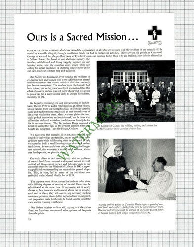 The Ex-Services Mental Welfare Society Thermega Tyrwhitt Kingswood  1962 Article