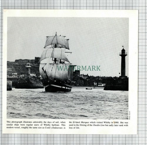 (6613) MARQUES Ship Onedin Line Whitby  - Cutting