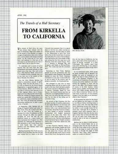 Miss Barbara Webb Kirkella Bryan Burstall Solicitor Hull - 1966  Article