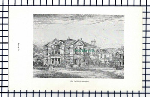 C6528) West End Wesleyan Chapel Middlesbrough - 1960s Book Print