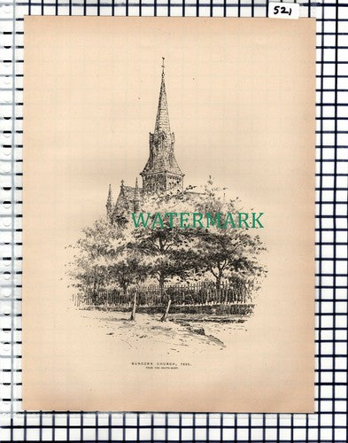 Runcorn Church Cheshire - c.1890 Book Print