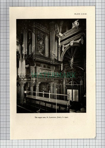 C7484) St Lawrence Jewry Church London St Margaret Pattens - 1948