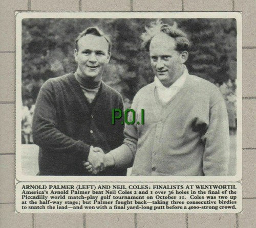 (5255) Arnold Palmer Neil Coles Wentworth Golf Finalists -  1964 Clip