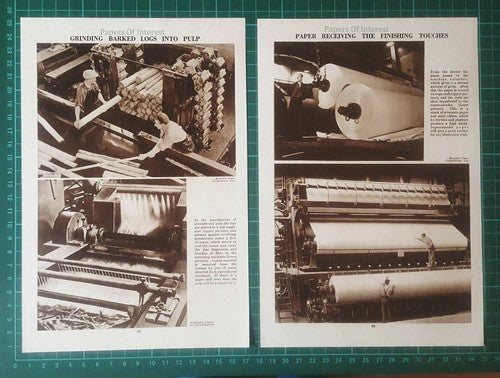 Bowater Paper Corporation Ltd  - c.1950s Book Prints x 2