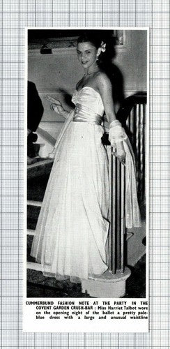 Miss Harriet Talbot Covent Garden Party  - 1950 Clipping
