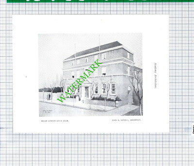 Irlam Conservative Club John Kewell / William Whiteley Ltd - c.1925 Book Print