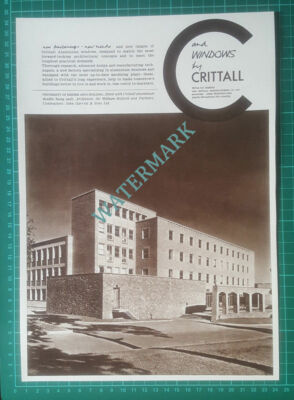 (X259) University of Exeter Crittall Windows Advert - 1960