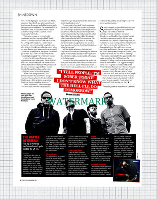 (X428) Shinedown Band Brent Smith - 2015 Magazine Article