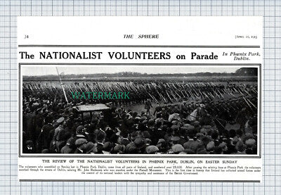 C4882) Nationalist Volunteers Phoenix Park Dublin World War One - 1915 Clip