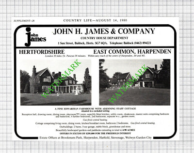 East Common Harpenden Hertfordshire House Sale Advert - 1980 Cutting