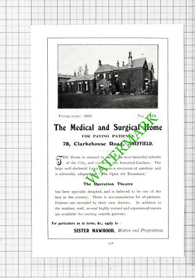 The Medical and Surgical Home Clarkehouse Road Sheffield Mawhood -  1908 Cutting