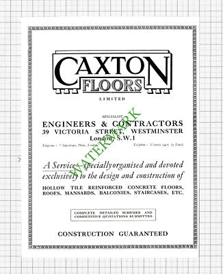 Redpath Brown & Co Ltd London  / Caxton Floors Ltd London - 1927 Advert