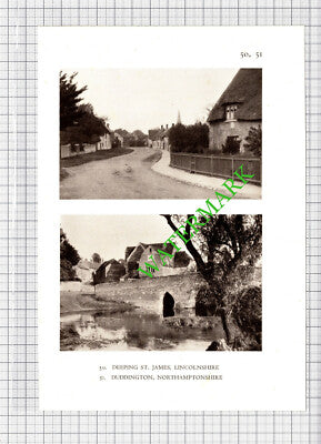 Deeping St James  Duddington Ufford King's Cliffe Northants 1932 Cutting/ Print