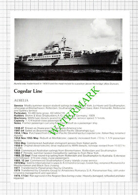 Cogedar Line AURELIA Ship / Companhia Colonial SANTA MARIA - 1980s Cutting