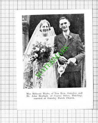 Millicent Waite Guiseley Denbigh John Standen Ilkley Edith Pexton - 1938 Cutting