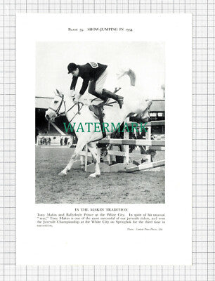 C5490) Tony Makin Horse Jumping / Jabeena Maslin Lundy - 1955 Clip