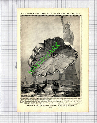 Major T Orde Lees Royal Air Force RAF Statue Of Liberty - c.1940s Cutting
