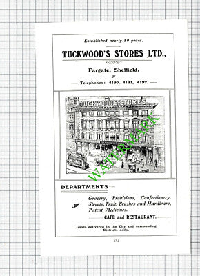 Tuckwood's Stores Ltd Sheffield / R Hanbidge Small Advert - 1908 Cutting