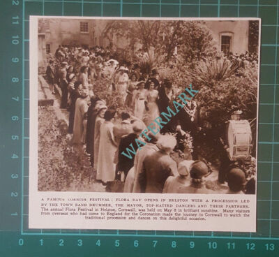 C2649) Helston Cornwall Flora Day Festival - 1953 Clip