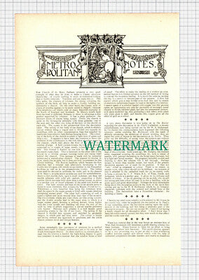 X1155) The Church Of St Mary Balham - 1899 Cutting