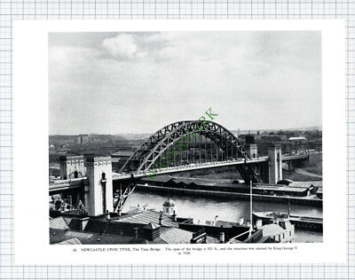 9297) Newcastle Upon Tyne Bridge - 1958 Book Print