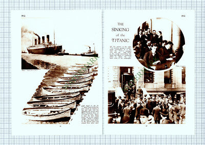 9148) Sinking Of The Titanic White Star Offices -   c.1935 2-Part Cutting