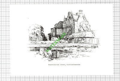 Whittington Court Gloucestershire - 1980s Cutting / Print